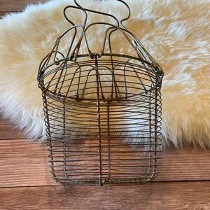 Antique French Wire Egg Basket